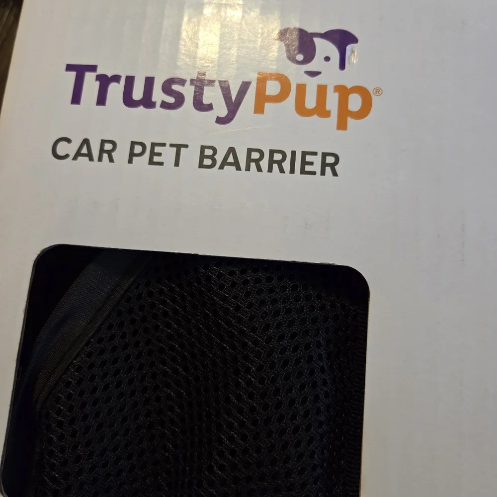 Trusty Pup NWT Black Mesh Car Pet Barrier Easy to Install Folds For Storage